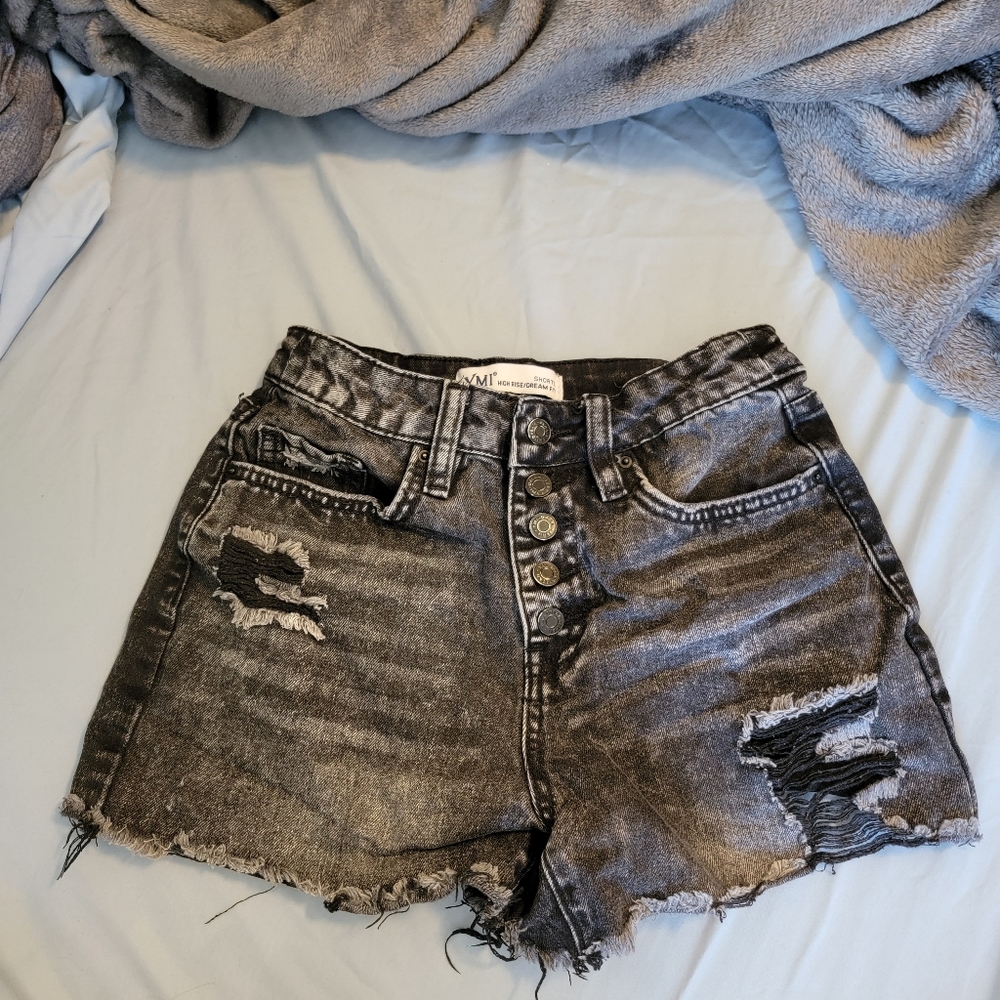 YMI Black high rise shorts